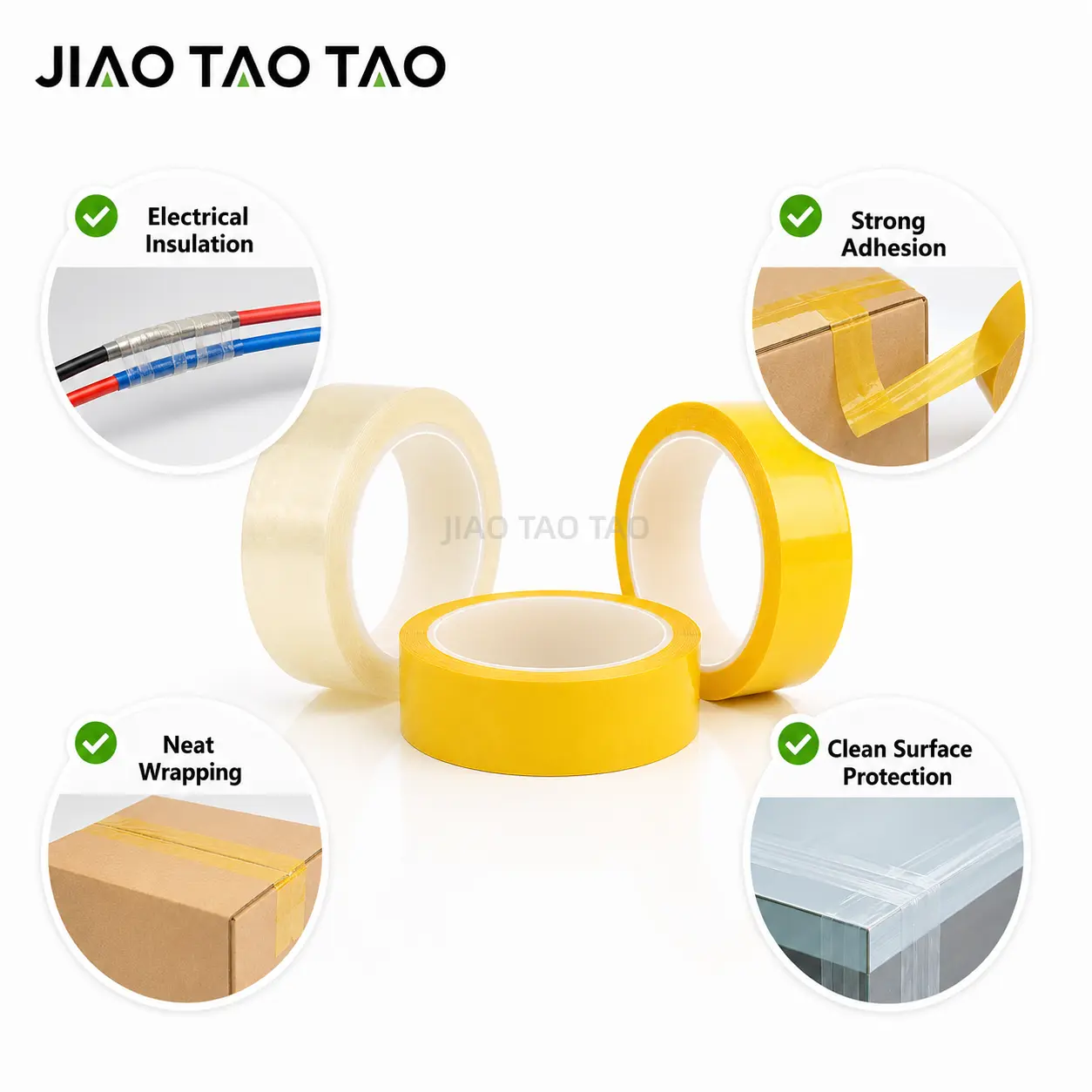 Polyester film tape for electronic insulation and component protection